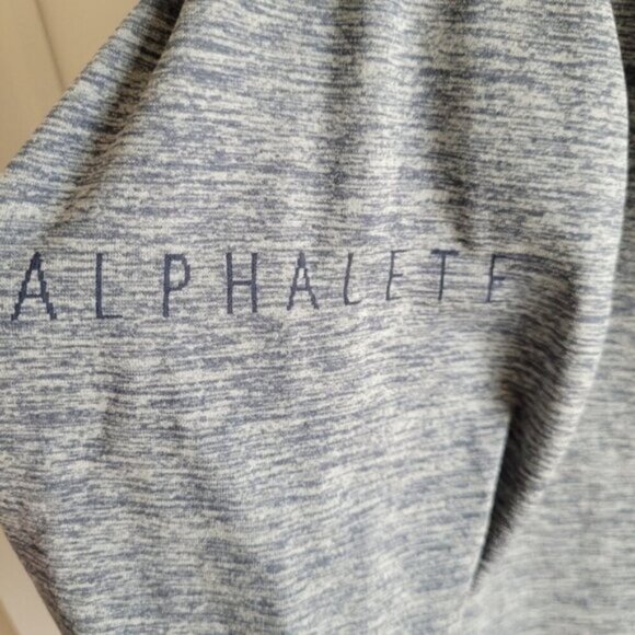Alphalete Heathered Grey Half Zip Long Sleeve Top Size  Small - Picture 5 of 10